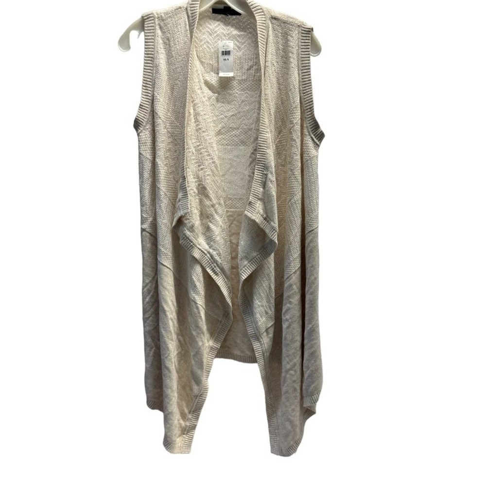 Banana‎ Republic duster sleeveless cardigan vest  beige Women's size XS - S